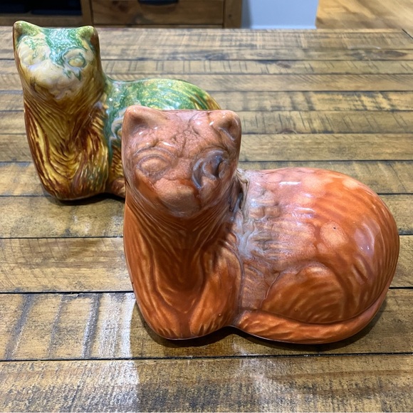 Set of 2 cat sculptures - Picture 3 of 14